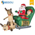 Vente en gros de décorations de Noël gonflables en plein air Snowman Christmas Inflatable Sleigh